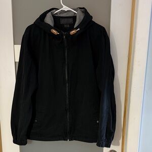 Men's Black Hooded Jacket
